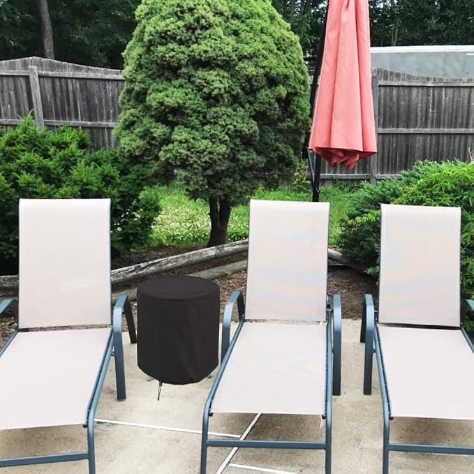 Patio Steel Patio Side Table Cover Waterproof Heavy Duty Small Outdoor Round - Image 6