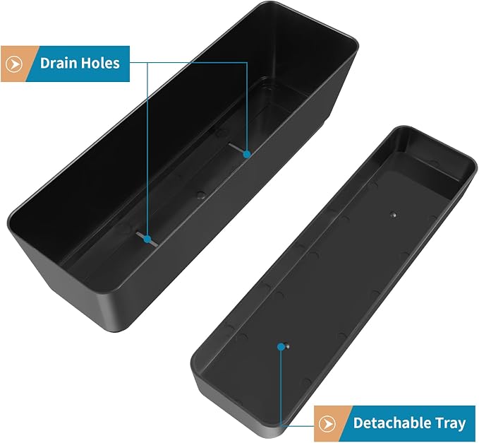 Window Box Planter with Tray - Image 2