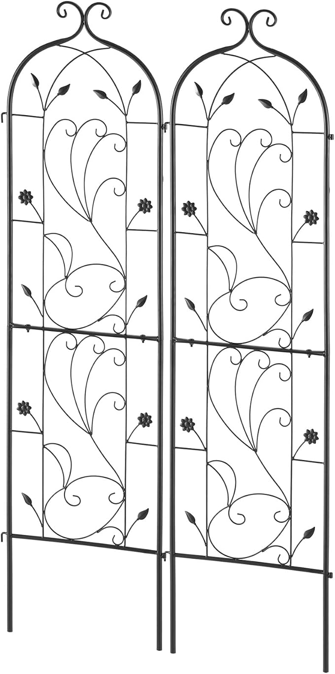 VEVOR Garden Trellis for Climbing Plants, 60 x 15 in, 2 Packs Rustproof Metal - Image 9