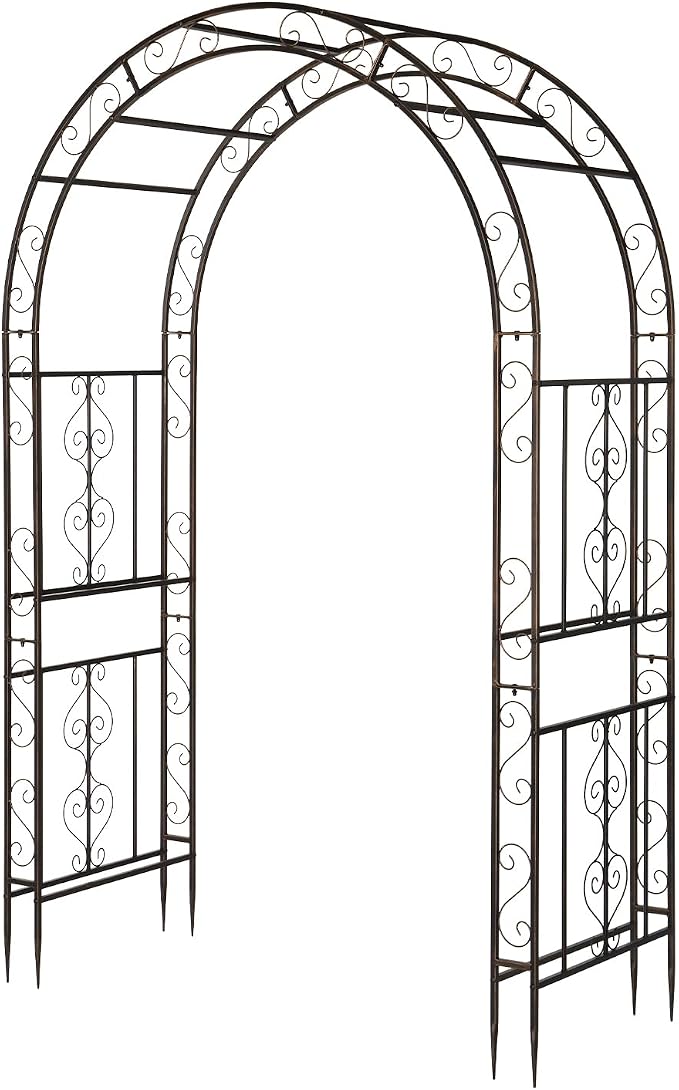 Outvita Garden Arch Arbor, Heavy Duty Metal Arbour Archway, Decorative Frame by Outvita