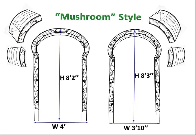 8.3FT Heavy Duty Steel Garden Arbor - Image 9