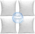 Ashler 20 x 20 Outdoor Pillows, Waterproof Inserts Set of 4 Water Resistant by AshlerHomeDeco