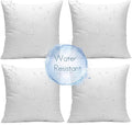 Ashler 16 x 16 Outdoor Pillow Inserts Set of 4 Water Resistant Throw Pillow by AshlerHomeDeco