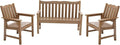 Stoog All-Weather Garden Bench & Chairs Set, 3-Piece Patio Furniture Set by Stoog
