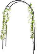 RUBFAC 94" Garden Arch Trellis for Climbing Plants Outdoor, Metal Arch Frame by RUBFAC