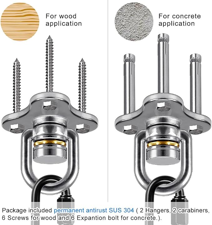 SELEWARE Heavy Duty Swing Hanger Bearing Swivel Hook, 360 Swivel Swing Hanger - Image 6