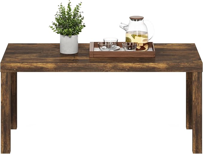 Furinno Classic Coffee Table, Modern Rectangle Coffee Table - Image 4