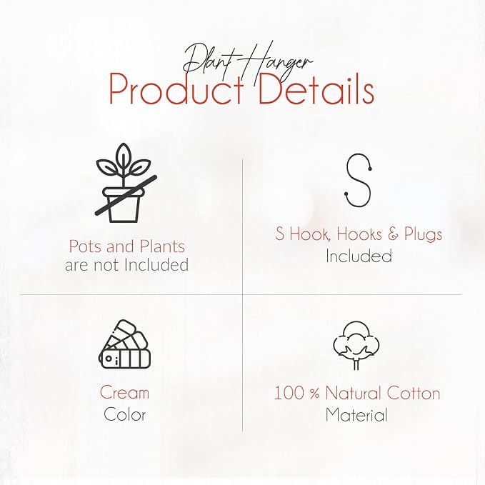 feedee Macrame Plant Hangers for Plants - Image 4