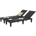 DWVO Outdoor Chaise Lounge, Pool Lounge Chair Set of 2 w/ 5-Level Backrest by DWVO