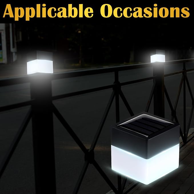20 Pack Solar Fence Post Cap Lights 2 x 2 Inches Solar Fence Post Caps Lights - Image 6