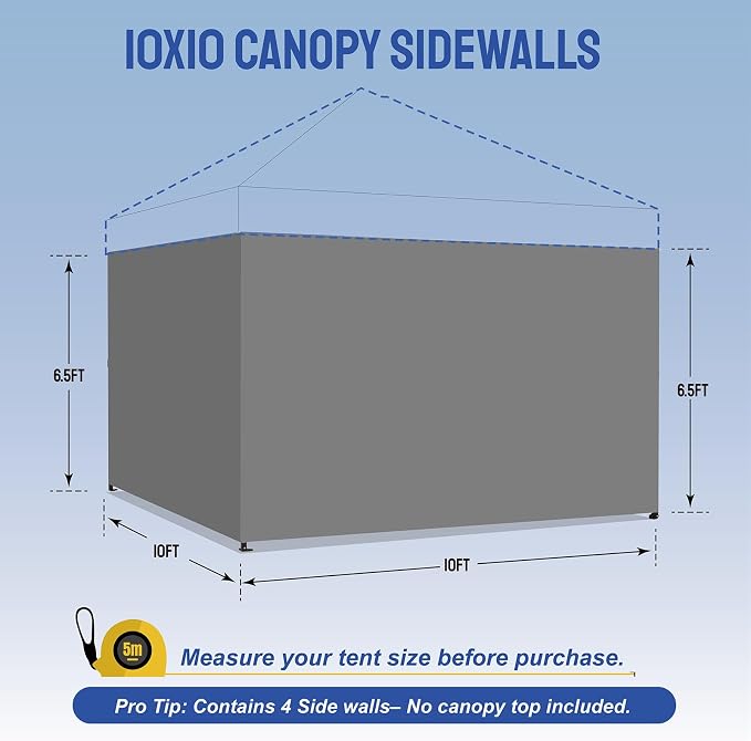 CROWN SHADES 10x10 Canopy Sidewalls - Image 2