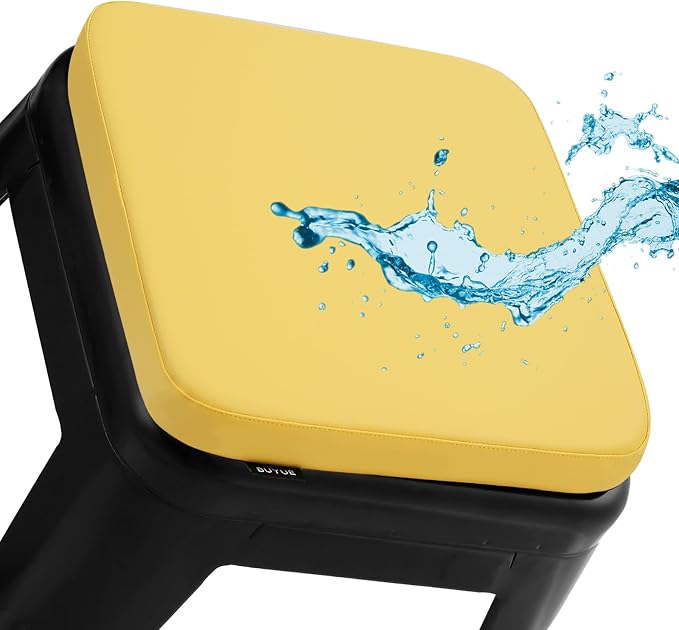 BUYUE Enhanced Anti-Slip Magnetic Bar Stool Cushion 1 Piece, Luxury PU Leather by BUYUE