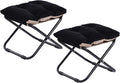 LITA Folding Footrest Stool, Portable Ottoman Foot Rest, Upholstered Small by LITA