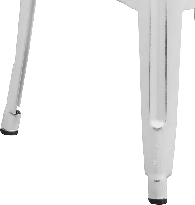 Flash Furniture Kai Commercial Grade 4 Pack 30" High Backless Distressed White - Image 7