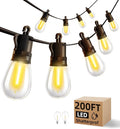 Outdoor String Lights Patio LED Light Outside - 60M IP65 Waterproof 58+2 S14 by Unknown