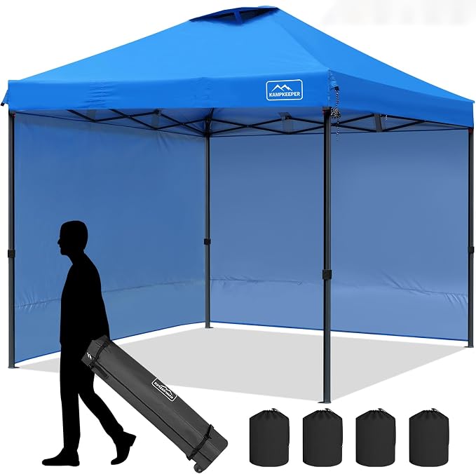 KAMPKEEPER 10x10 Pop-Up Canopy Tent, Waterproof, Portable Shade by KAMPKEEPER
