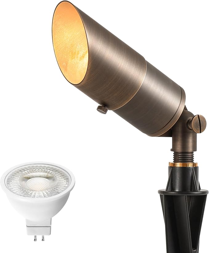 LUTEC Solid Brass Low Voltage Landscape Lighting, 12V Heavy Duty Waterproof by LUTEC