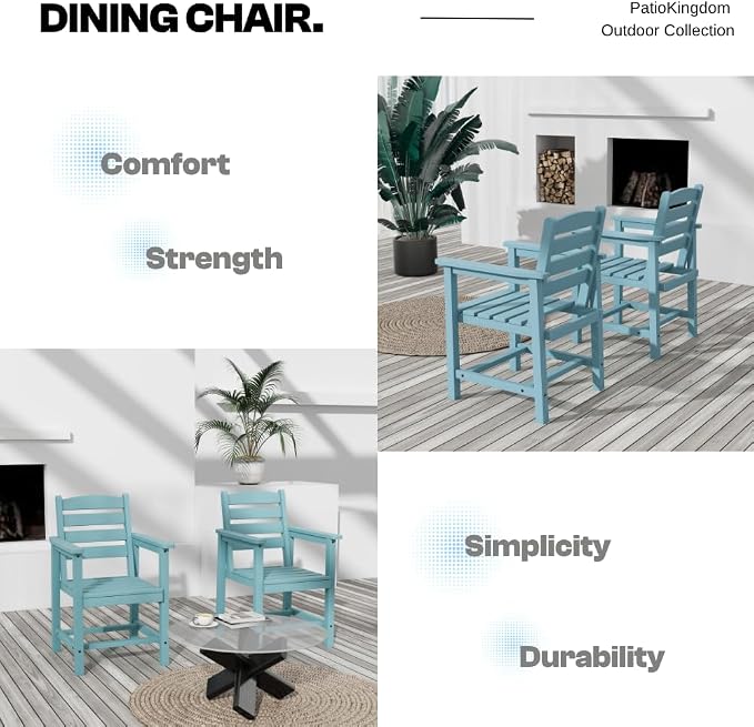 Outdoor HDPE Dining Set 7 Pieces, Patio Table - Image 6