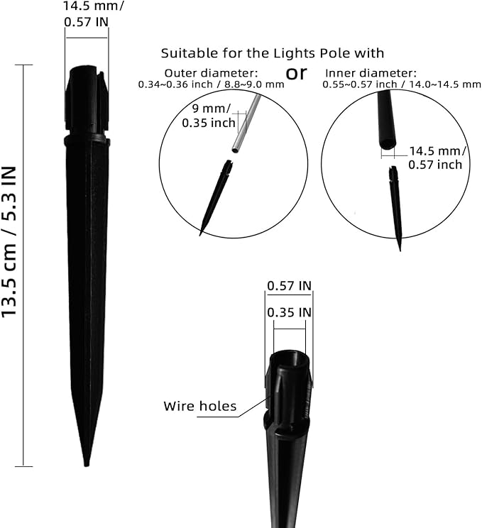 Replacement Stakes for Solar Lights, Solar Wheat Ear Lights Stakes for Outdoor - Image 3