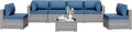 Shintenchi 7 Pieces Outdoor Patio Furniture Sets, Patio Sectional Sofa Couch by Shintenchi