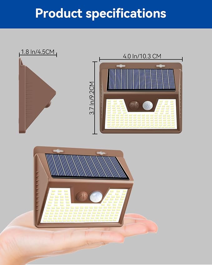 Peasur Solar Lights Outdoor Motion Sensor Waterproof, 3 Modes Security Wall - Image 5