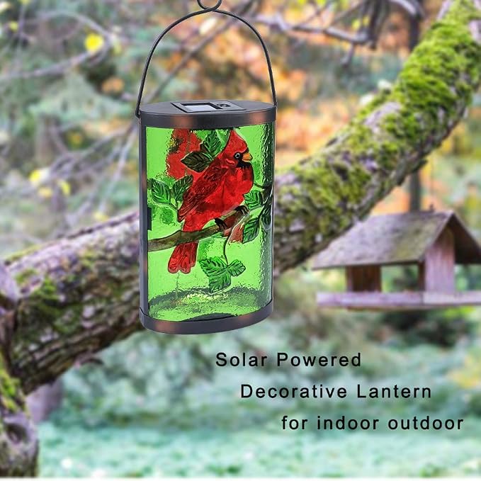Hanging Solar Lantern Outdoor Decorative Waterproof LED Solar Cardinal Lights - Image 3