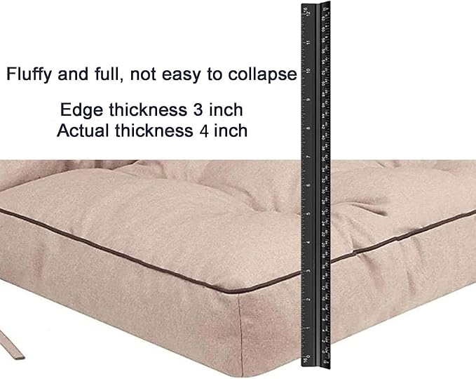 Outside Benches Cushion with Backrest, Thicken Waterproof Swing Cushions 2/3 - Image 6