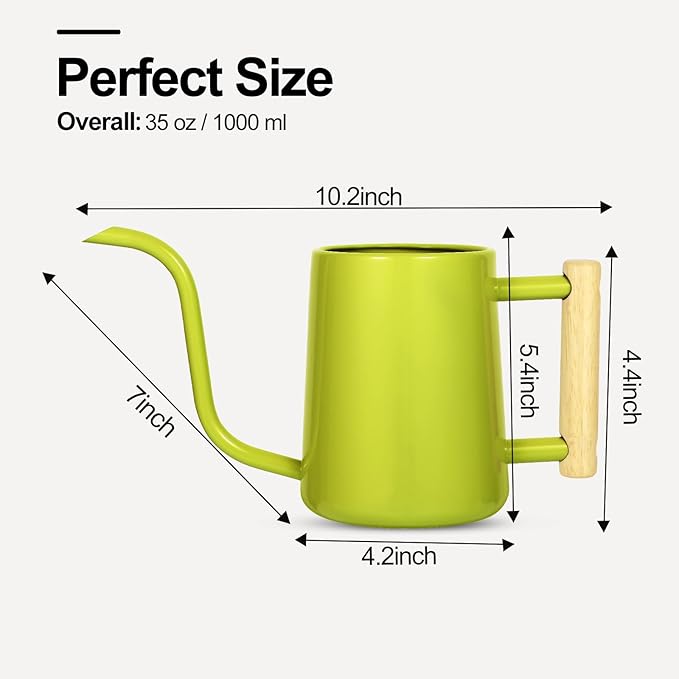 Watering Can Indoor Plants, 35 oz/1000 ml Metal Stainless Steel Watering Can Pot - Image 6