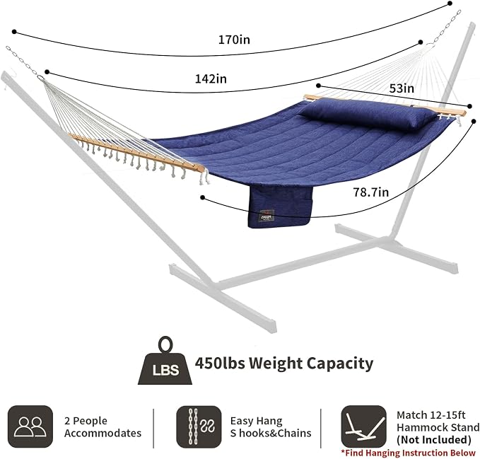 Double Quilted Fabric Hammock - Image 2