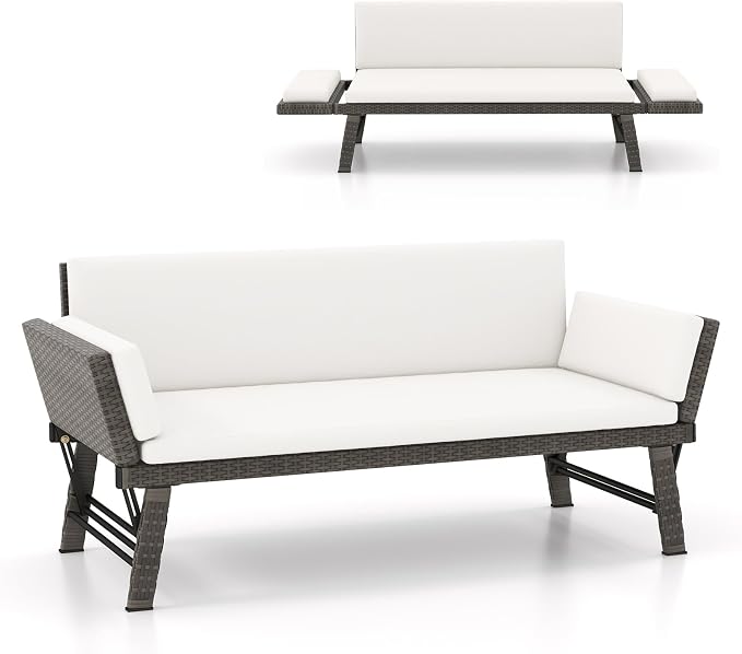 Tangkula Outdoor Convertible Sofa Daybed by TANGKULA