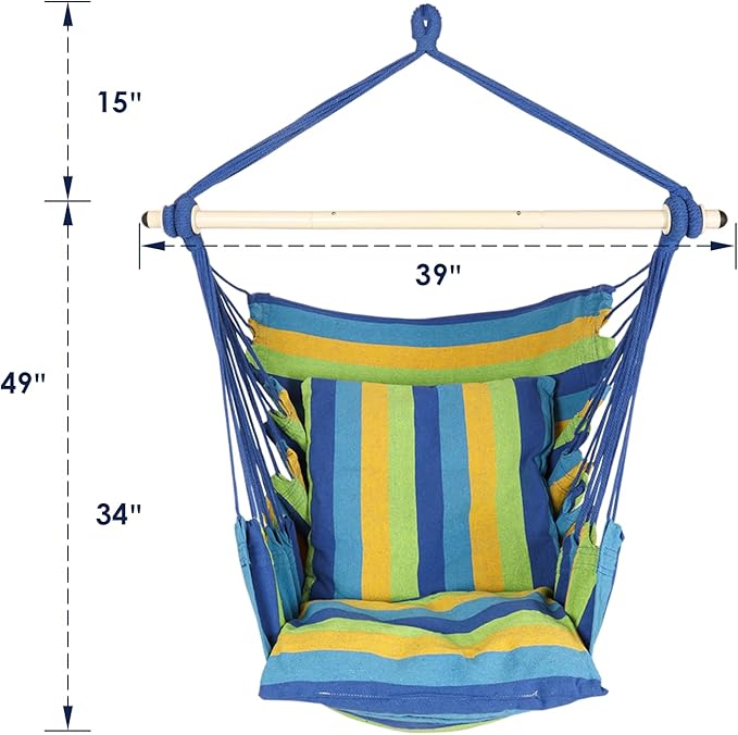Highwild Hammock Chair Hanging Rope Swing - Image 6