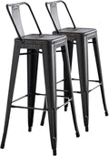 AC Pacific 30” Metal Barstool Set of 2 – Country Rustic Style by ACPacific
