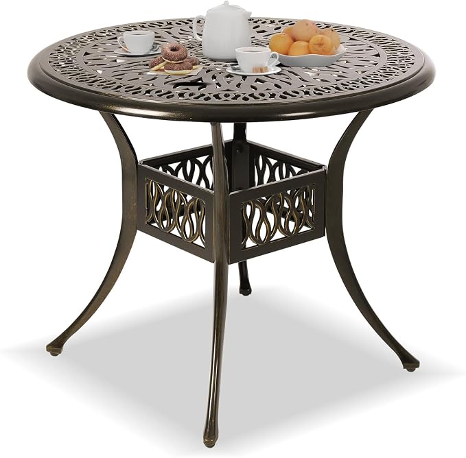 Patio Dining Table, Cast Aluminum Patio Tables by Sumshadow