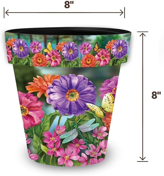 Briarwood Lane Zinnias in Bloom Small Planter - Image 5