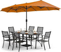 PHI VILLA 8 Piece Patio Dining Set by PHIVILLAThepioneerofcomfortablehouseholdsupplies
