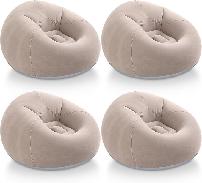 Realspring Inflatable Bean Bag Chairs Outdoor Blow up Camping Chairs Inflatable by Realspring