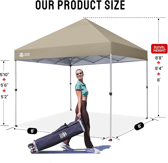 CROWN SHADES 8x8 Pop Up Canopy - Image 5
