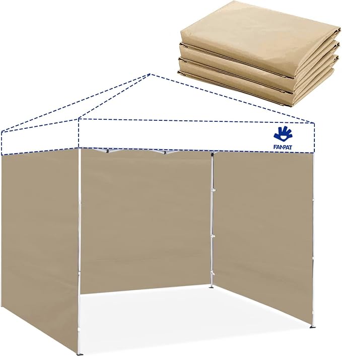 Instant Canopy Tent Sidewalls for 10x10 Pop Up Canopy Waterproof, 99% UV by FANPATUS