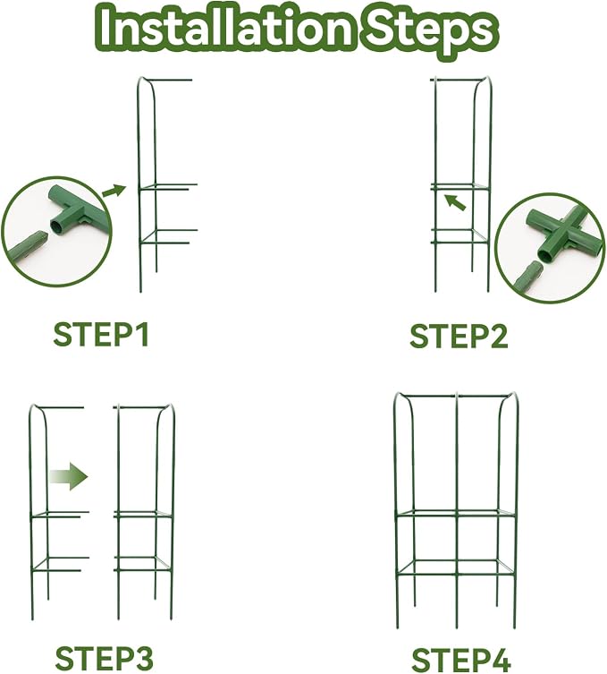 65" Tall Cucumber Trellis for Raised Bed, Garden Trellis for Climbing Plants - Image 8