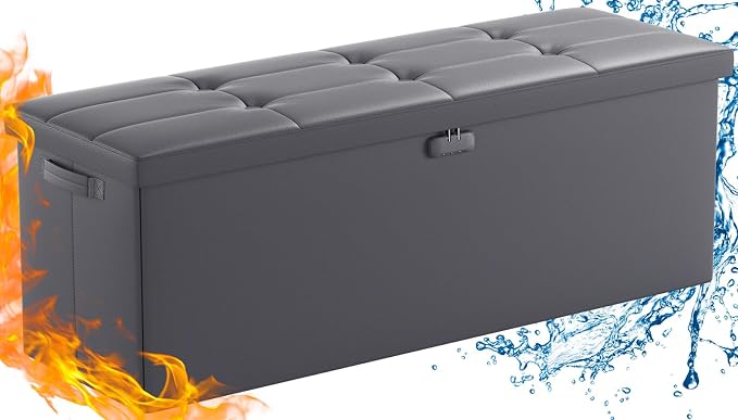 ENGPOW Storage Ottoman, Fireproof Folding Bench - Image 9