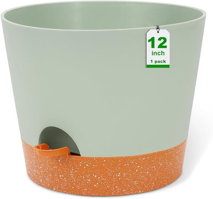 GARDIFE 12 inch Plant Pots, Self Watering Pots, Large Plastic Flower pots by GARDIFE