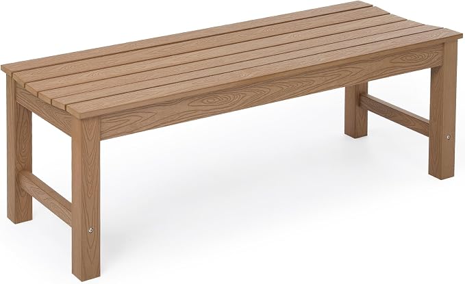Stoog Outdoor Bench, 2-Person Patio Backless Bench by Stoog