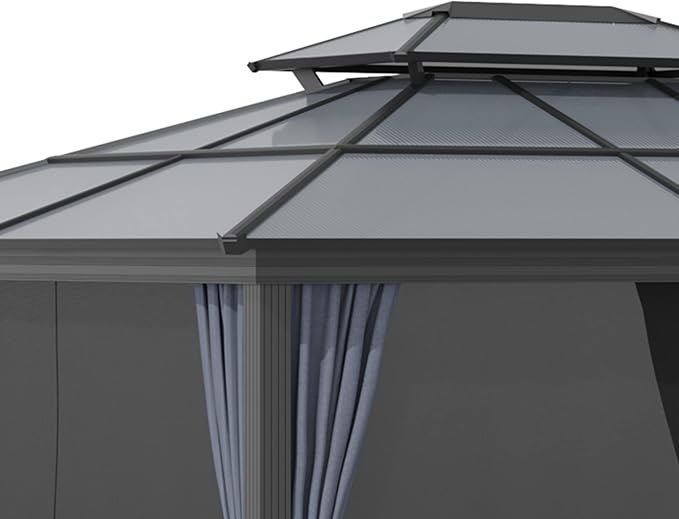 Outsunny 10' x 12' Hardtop Gazebo Canopy - Image 9