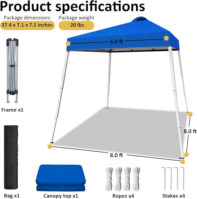 8x8 Top Pop Up Canopy Tent - Image 6