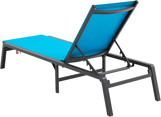 VEVOR 2 Pcs Chaise Lounge Chairs Outdoor, Aluminum Patio Lounge Chair - Image 10