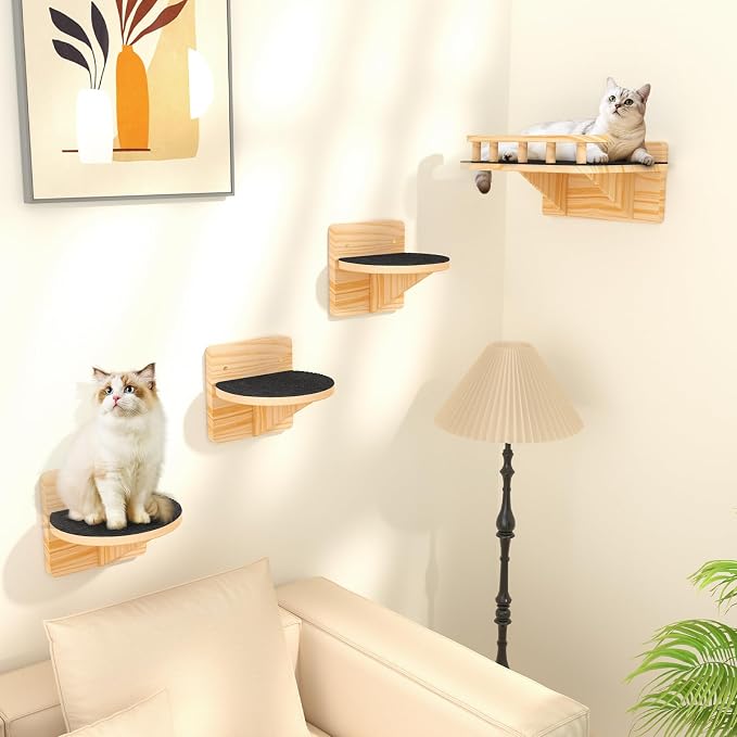 XiaZ Cat Wall Shelves, Cat Wide Climber Shelf - Image 6