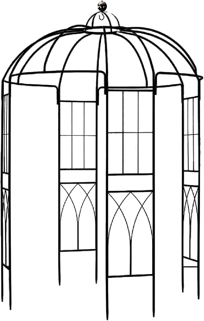 Garden Arches Arbors Birdcage Shape, Metal Pergola Pavilion Gazebo Enduring by SCENDOR