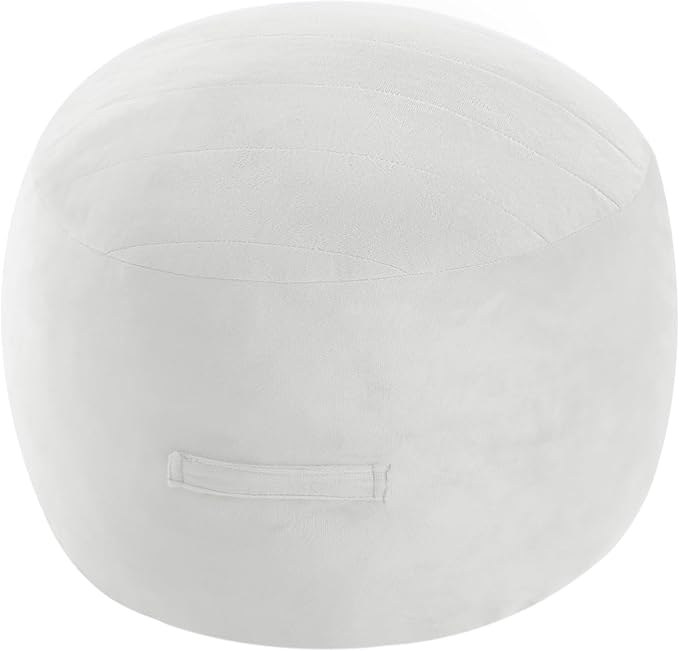 MeMoreCool Round Stuffed Pouf Ottoman Foot Rest, Floor Pouf Foot Stool by MeMoreCool
