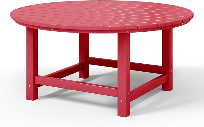 WestinTrends Malibu Low Outdoor HDPE Round Patio Coffee Table - Image 9