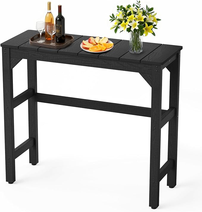 Stoog Outdoor Bar Table, All-Weather HIPS 40" Counter Height Bar Tables by Stoog